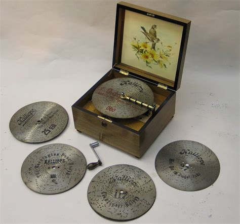 metal music box discs|antique cylinder music box values.